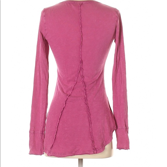 Free People We The Free Long Sleeve Henley Size S - Picture 2 of 5